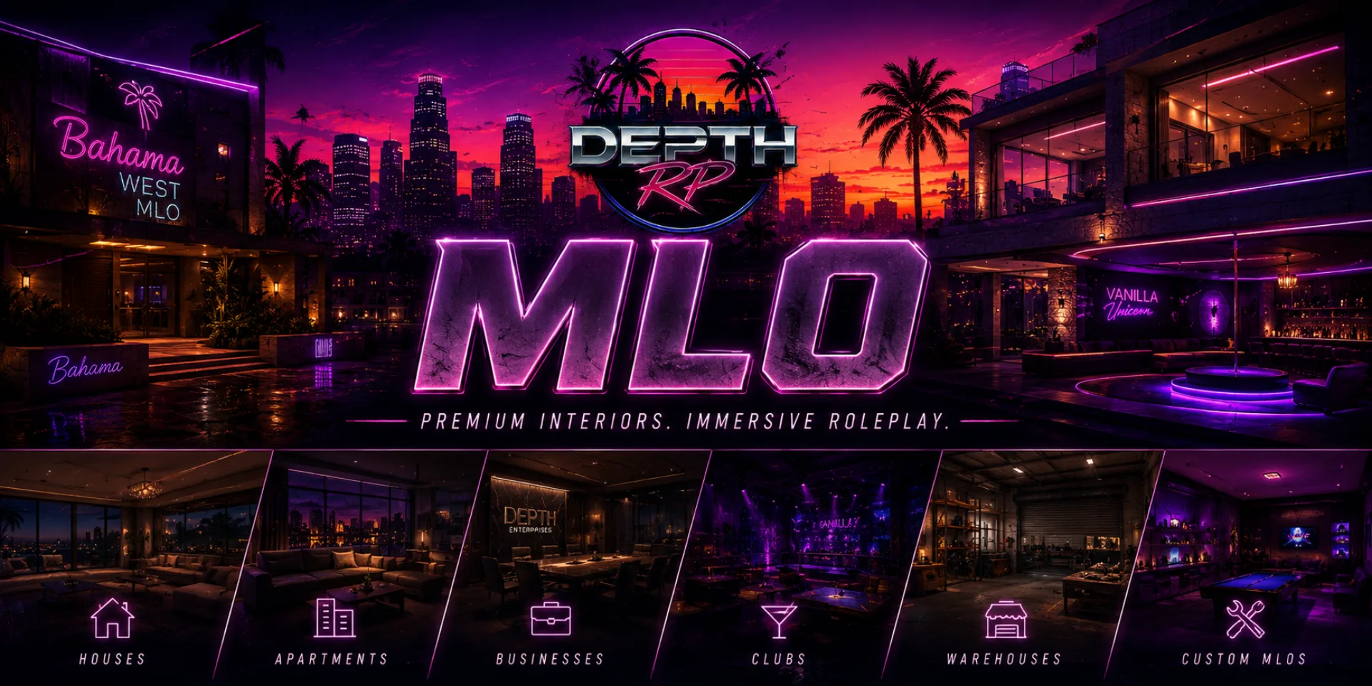 Depth RP MLO — Houses, Apartments, Businesses, Clubs, Warehouses, Custom MLOs